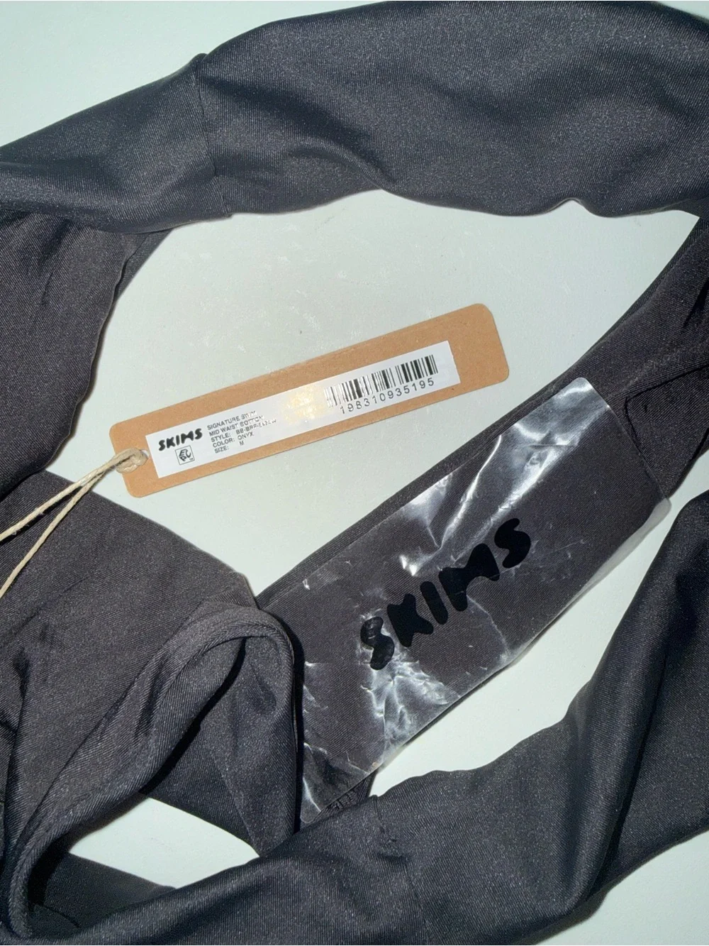 Skims Signature Swim Mid Waist Bottoms Onyx Medium